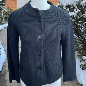 Talbots black cotton-blend sweater SP